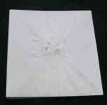White Wedding Large Photo Album Bow with lace flowers